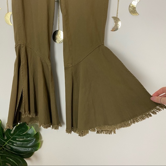 Ana Jakobs Crop Raw Hem Flare Pants Size 4 - Picture 4 of 8